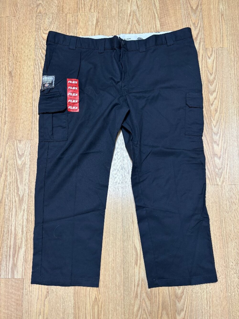 Dickies Men's Work Pants Size 56x30 FLEX Regular Straight Black CellPhone Pocket